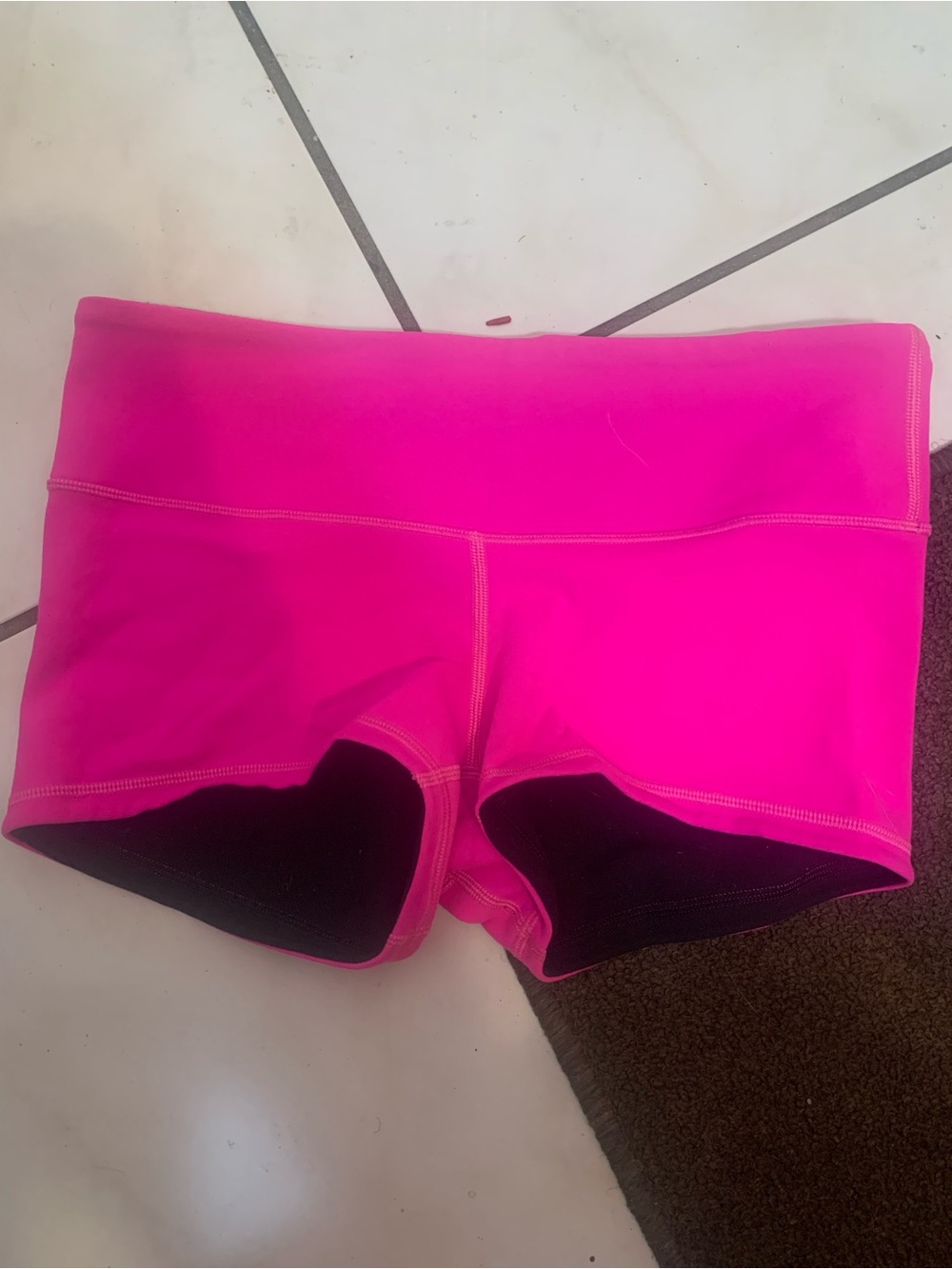 lululemon athletica Neon Pink Bike Shorts